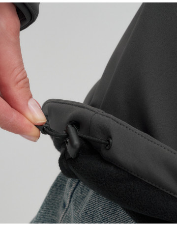 Женская спортивная парка с капюшоном, темно-серый softshell в Тюмени