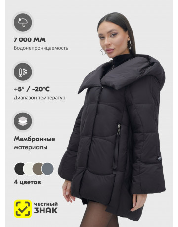 Зимняя женская куртка с капюшоном для холодной погоды.