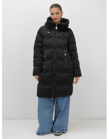 Длинный зимний пуховик для женщин с капюшоном.