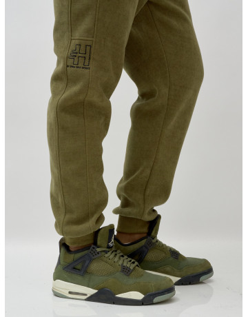 Мужской демисезонный спортивный костюм на флисе, цвет хаки, для спорта. в Тюмени