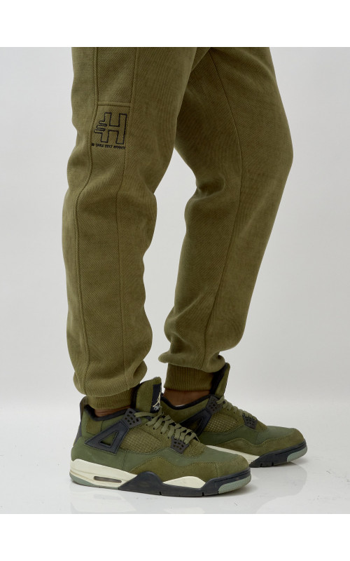 Мужской демисезонный спортивный костюм на флисе, цвет хаки, для спорта. в Тюмени