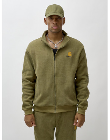 Мужской демисезонный спортивный костюм на флисе, цвет хаки, для спорта. в Тюмени