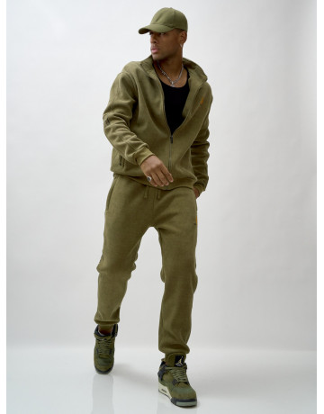 Мужской демисезонный спортивный костюм на флисе, цвет хаки, для спорта. в Тюмени