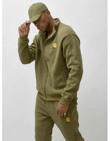 Мужской демисезонный спортивный костюм на флисе, цвет хаки, для спорта. в Тюмени