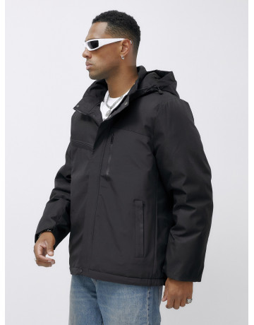 Мужская зимняя спортивная куртка большого размера, чёрная. в Тюмени