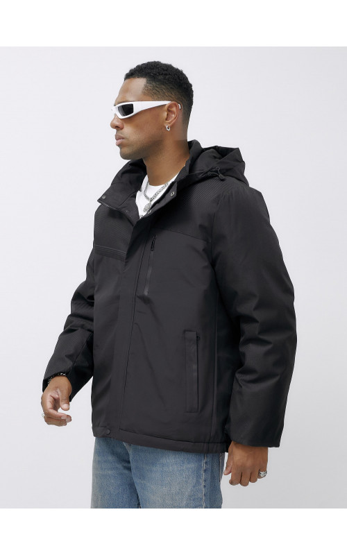 Мужская зимняя спортивная куртка большого размера, чёрная. в Тюмени