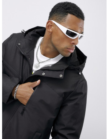 Мужская зимняя спортивная куртка большого размера, чёрная. в Тюмени