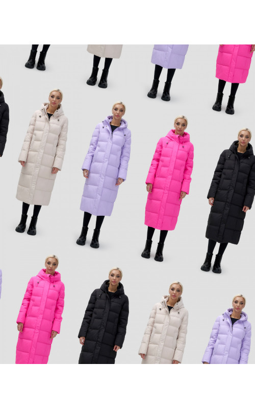 Длинный зимний пуховик для женщин