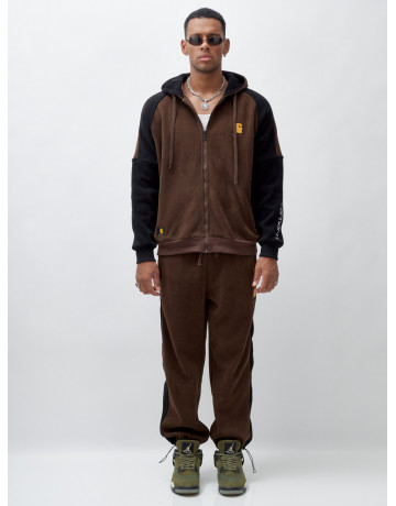 Мужской утеплённый спортивный костюм с начёсом для осени