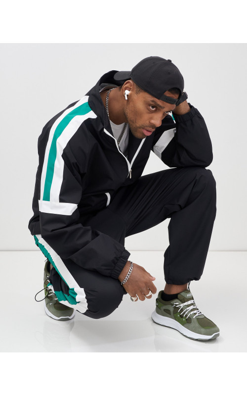 Мужской спортивный костюм чёрный, весна-лето, для активного отдыха в Тюмени