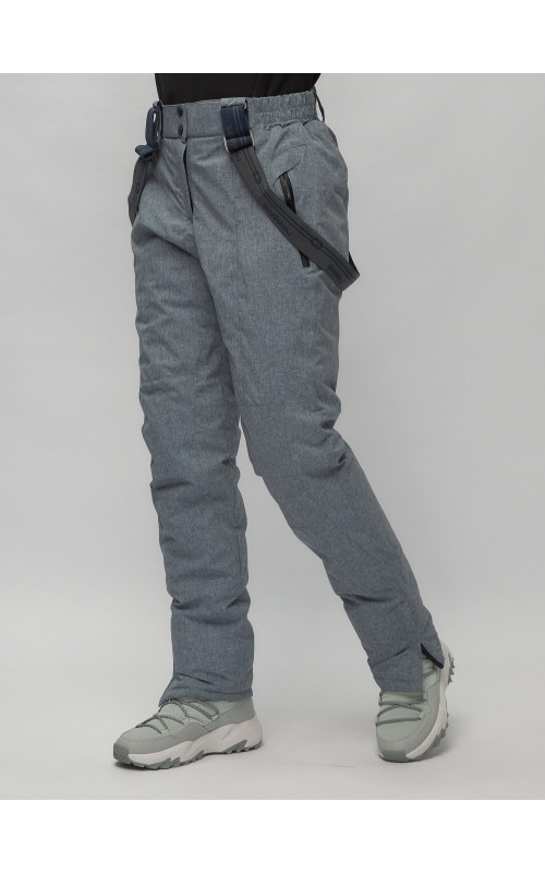 Женский горнолыжный комплект: куртка с цветочным принтом и брюки со съёмными бретелями