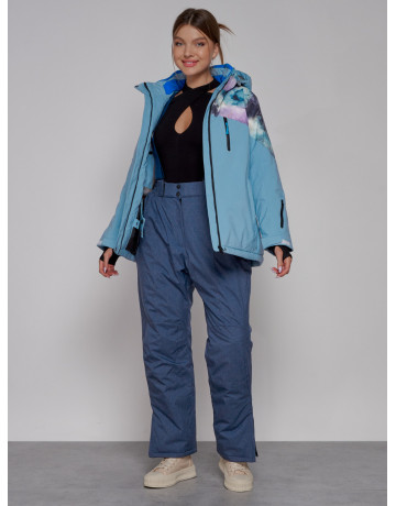 Женская горнолыжная куртка большого размера для зимних приключений.