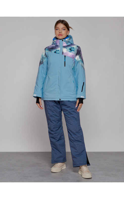 Женская горнолыжная куртка большого размера для зимних приключений.