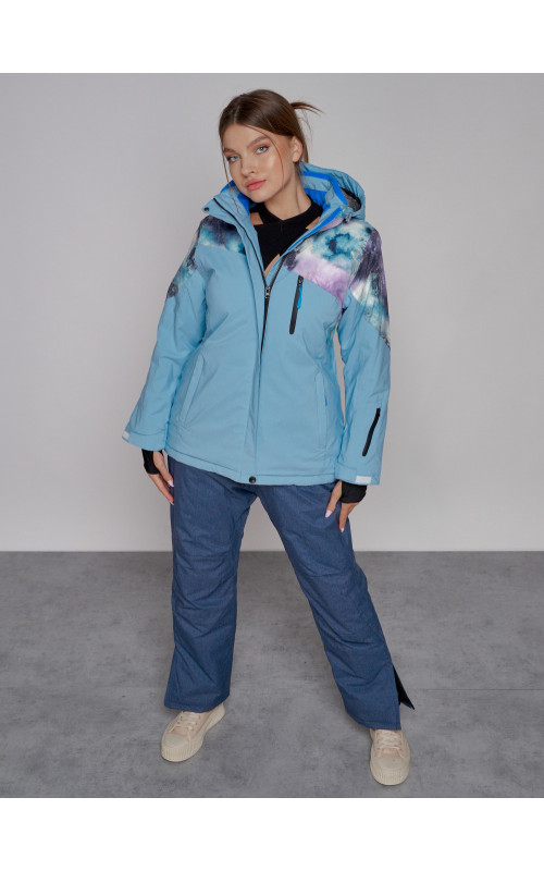 Женская горнолыжная куртка большого размера для зимних приключений.