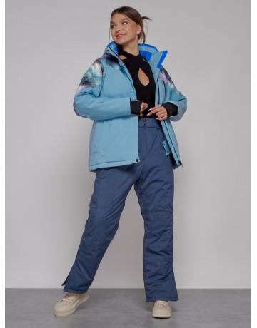 Женская горнолыжная куртка большого размера для зимних приключений.