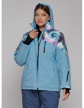 Женская горнолыжная куртка большого размера для зимних приключений.