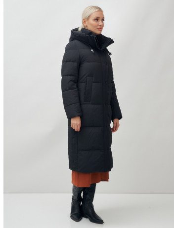 Длинный зимний пуховик для женщин с капюшоном