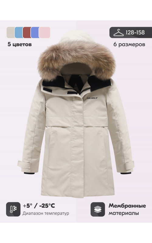 Зимняя парка для девочки-подростка, тёплая и стильная