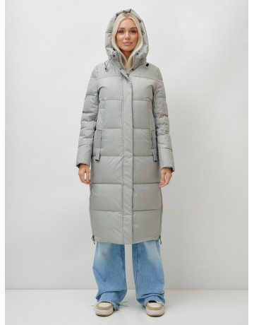 Зимний женский пуховик с капюшоном.
