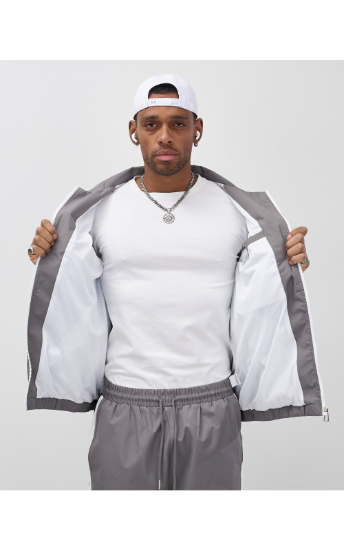 Мужской спортивный костюм для весны и лета, серый, для спорта. в Тюмени