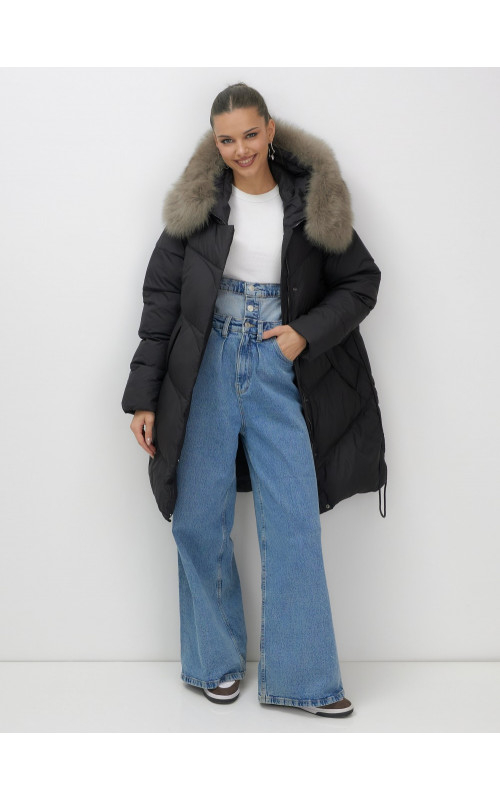 Длинный пуховик премиум-класса, удлинённый до колена