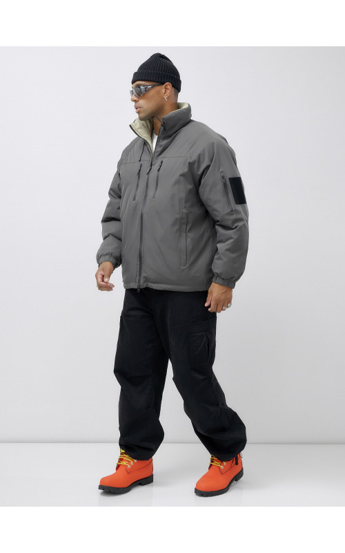 Мужская зимняя двусторонняя куртка для активного отдыха.