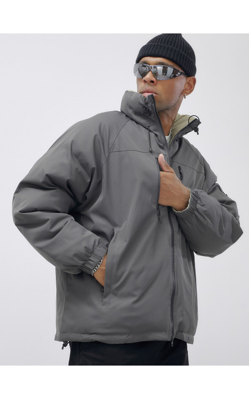 Мужская зимняя двусторонняя куртка для активного отдыха.