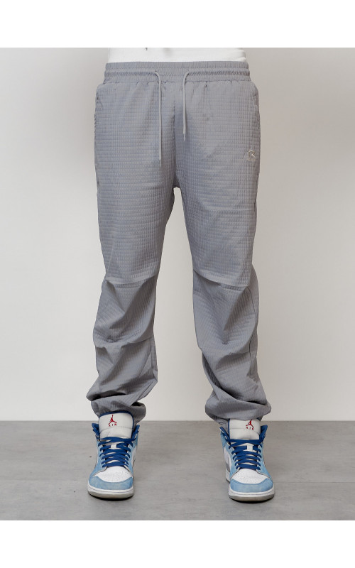 Мужской спортивный костюм для занятий спортом, серый, модный. в Тюмени