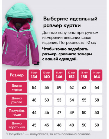 Фиолетовый горнолыжный костюм для девочки.