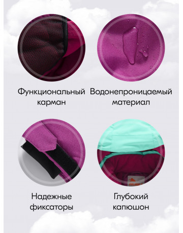 Фиолетовый горнолыжный костюм для девочки.