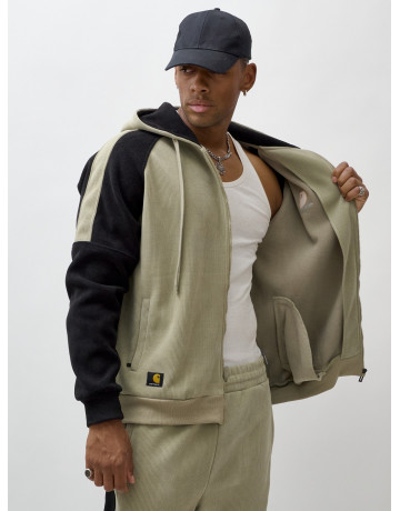 Мужской демисезонный спортивный костюм на флисе, светло-зелёный. в Тюмени