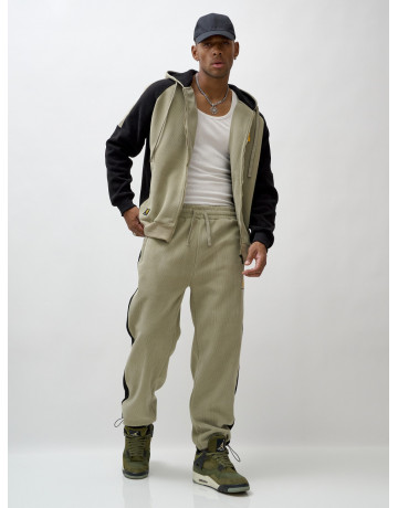 Мужской демисезонный спортивный костюм на флисе, светло-зелёный. в Тюмени