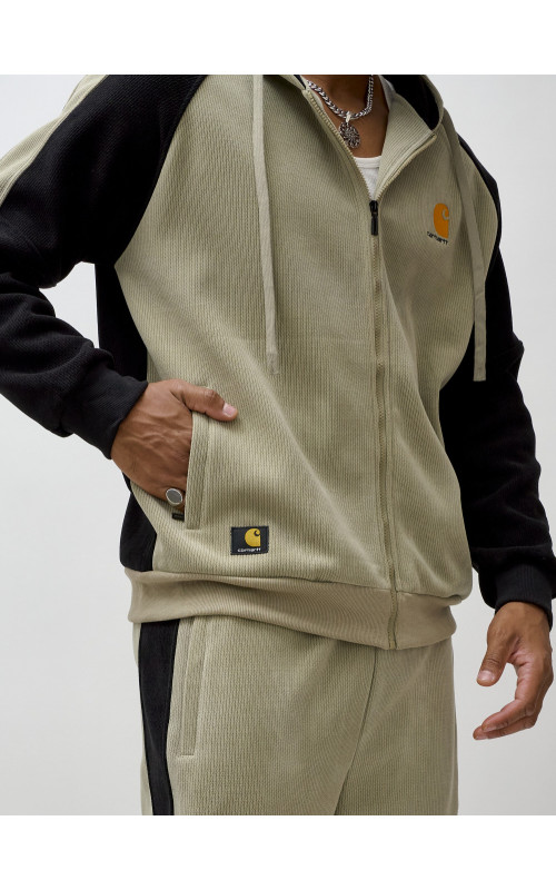 Мужской демисезонный спортивный костюм на флисе, светло-зелёный. в Тюмени