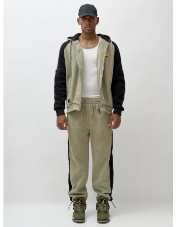 Мужской демисезонный спортивный костюм на флисе, светло-зелёный. в Тюмени