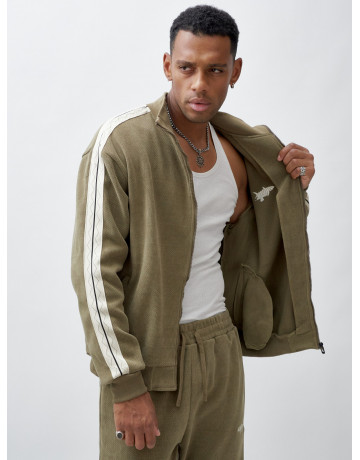 Мужской демисезонный спортивный костюм на флисе, цвет хаки, для спорта. в Тюмени