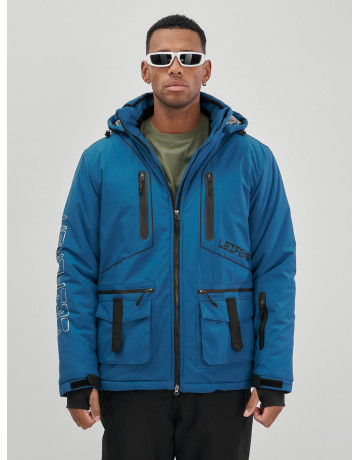 Мужской горнолыжный костюм: куртка и полукомбинезон для зимних активностей.