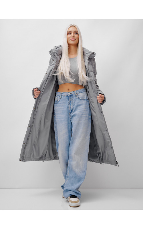 Длинный зимний пуховик для молодёжи