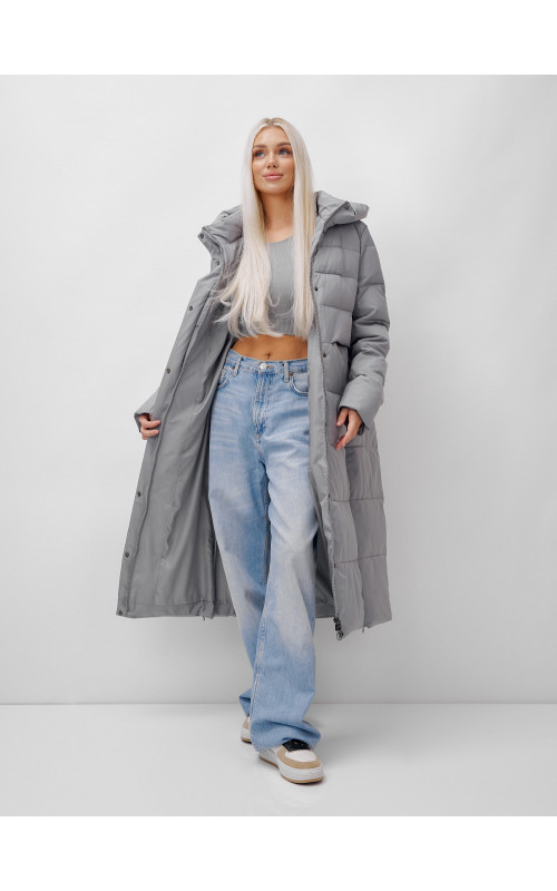 Длинный зимний пуховик для молодёжи