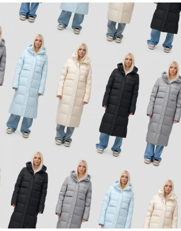 Длинный зимний пуховик для молодёжи