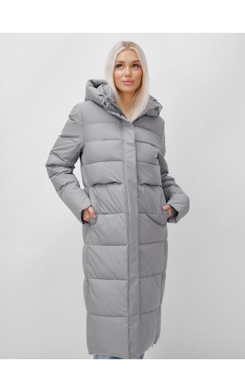 Длинный зимний пуховик для молодёжи