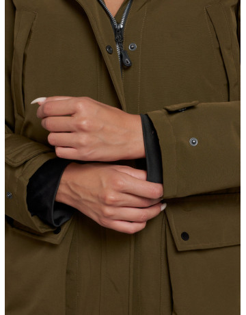 Женская зимняя парка с капюшоном, хаки, для активного отдыха. в Тюмени