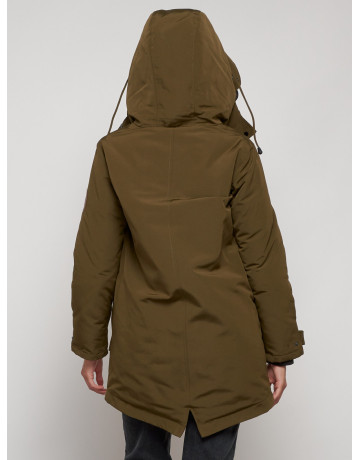 Женская зимняя парка с капюшоном, хаки, для активного отдыха. в Тюмени
