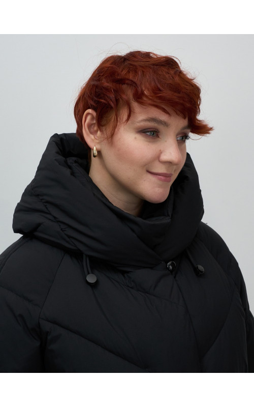 Длинный женский пуховик для зимы