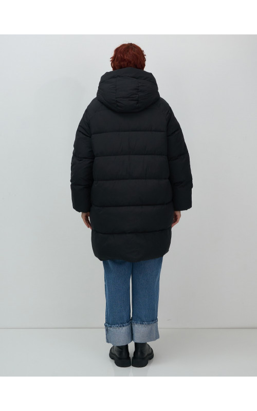 Длинный женский пуховик для зимы