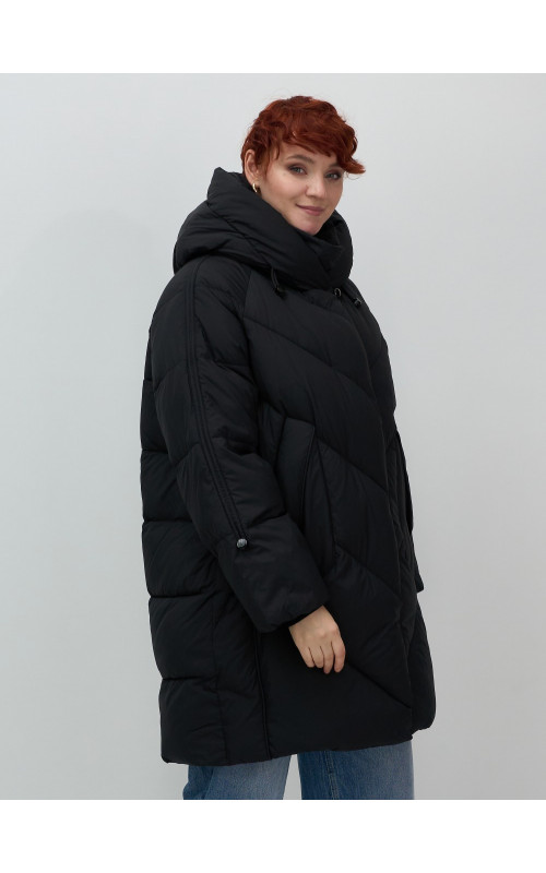 Длинный женский пуховик для зимы