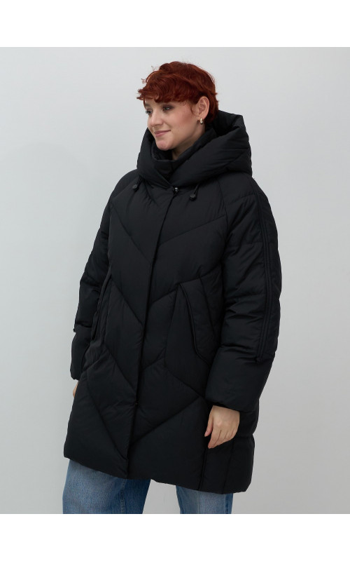 Длинный женский пуховик для зимы