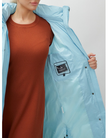 Длинный зимний пуховик с капюшоном для женщин