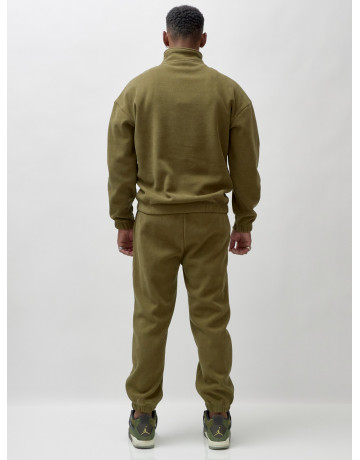 Мужской демисезонный спортивный костюм на флисе, цвет хаки, для спорта. в Тюмени