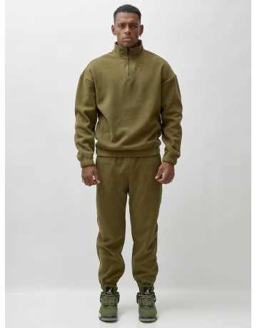 Мужской демисезонный спортивный костюм на флисе, цвет хаки, для спорта. в Тюмени