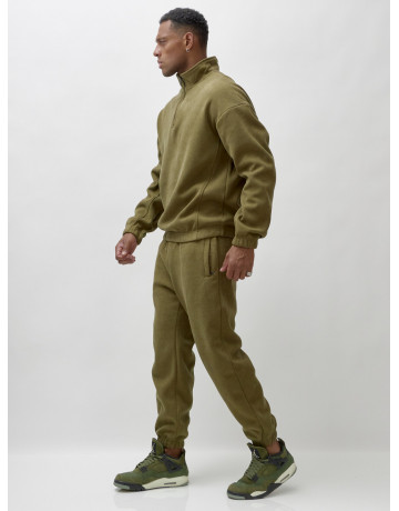 Мужской демисезонный спортивный костюм на флисе, цвет хаки, для спорта. в Тюмени